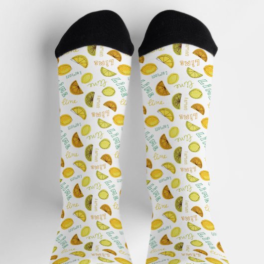 Chaussette Citron et citron vert Motif (Haut)