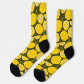 Chaussette Citron Jaune Moderne Amusant mignon (Gauche)
