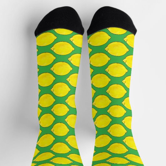 Chaussette citron vert aquarelle (Haut)