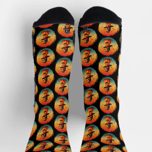 Chaussette citrouille drôle vintage automne saison d'automne