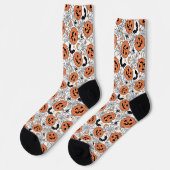 Chaussette Citrouille éffrayant Motif Halloween (Gauche)