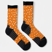 Chaussette Citrouille Orange Poke A Dot Design (Droite)