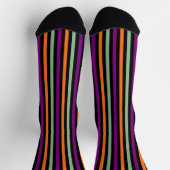 Chaussette Citrouille, violet, vert et noir (Haut)