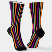 Chaussette Citrouille, violet, vert et noir (Angulaire)