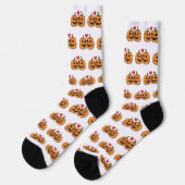 Chaussette Citrouilles de dessin animé (Gauche)