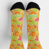 Chaussette Citrus coloré nom personnalisé (Haut)