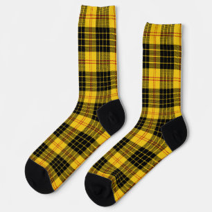 Chaussette Citrus Jaune Et Noir Plaid