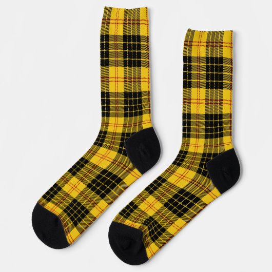 Chaussette Citrus Jaune Et Noir Plaid (Gauche)
