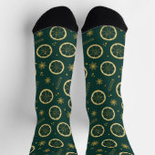Chaussette Citrus Spice Gold Winter Pattern Socks (Haut)