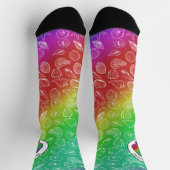 Chaussette Clambake Arc-en-ciel Clam Motif de mollusques (Haut)