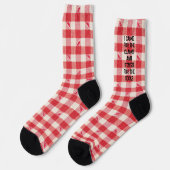 Chaussette Clambake Pique-Nique Rouge En vichy Drôle Dire (Gauche)