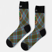 Chaussette Clan Anderson Crest sur les chaussettes de Tartan (Gauche)