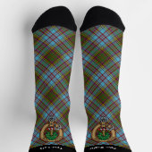 Chaussette Clan Anderson Crest sur les chaussettes de Tartan (Haut)