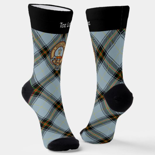 Chaussette Clan Bell Crest sur Tartan (Angulaire)