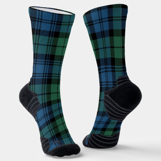 Chaussette Clan Campbell Green Check Tartan (Angulaire)
