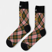 Chaussette Clan Carnegie Crest sur la robe Tartan (Gauche)