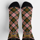 Chaussette Clan Carnegie Crest sur la robe Tartan (Haut)