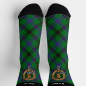 Chaussette Clan Davidson Crest sur Tartan (Haut)