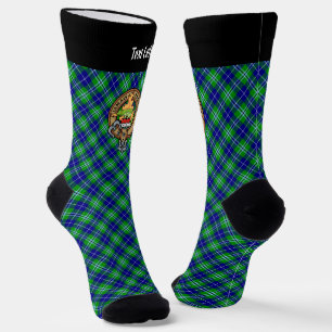 Chaussette Clan Douglas Crest sur Tartan