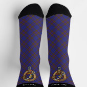 Chaussette Clan Elliot Crest sur les Chaussettes Tartan moder (Haut)