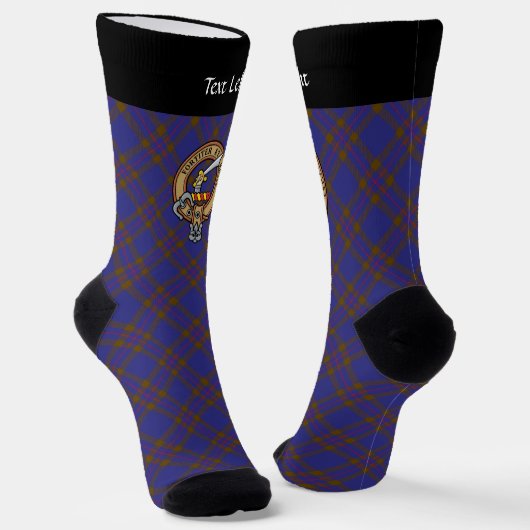 Chaussette Clan Elliot Crest sur les Chaussettes Tartan moder (Angulaire)