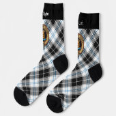 Chaussette Clan Forbes Crest sur la robe Tartan (Gauche)