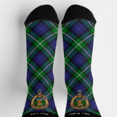 Chaussette Clan Forbes Crest sur Tartan (Haut)
