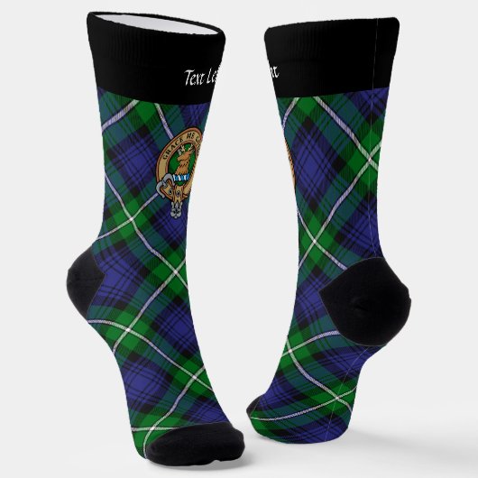 Chaussette Clan Forbes Crest sur Tartan (Angulaire)