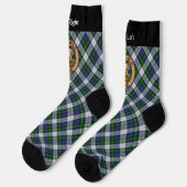 Chaussette Clan Gordon Crest sur la robe Tartan Chaussettes (Gauche)