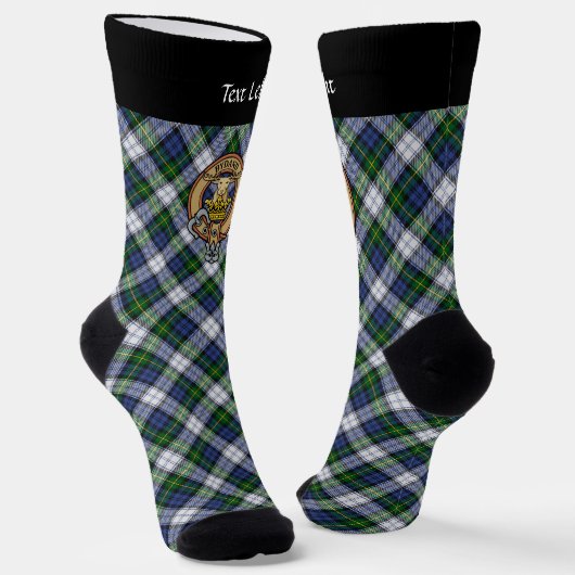 Chaussette Clan Gordon Crest sur la robe Tartan Chaussettes (Angulaire)