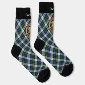 Chaussette Clan Gordon Crest sur la robe Tartan Chaussettes (Droite)