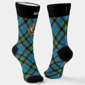 Chaussette Clan Guthrie Crest sur Tartan (Angulaire)