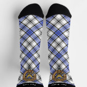 Chaussette Clan Hannay Crest sur Tartan (Haut)