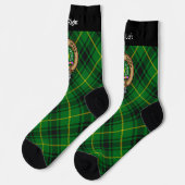 Chaussette Clan MacArthur Crest sur Tartan (Gauche)