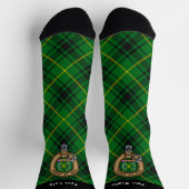Chaussette Clan MacArthur Crest sur Tartan (Haut)