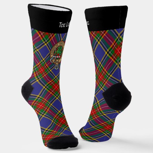 Chaussette Clan MacBeth Crest sur les Chaussettes Tartan (Angulaire)