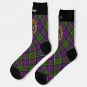 Chaussette Clan MacDonald de Clanranald Crest sur Tartan (Gauche)