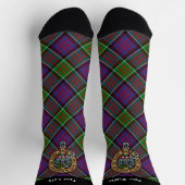 Chaussette Clan MacDonald de Clanranald Crest sur Tartan (Haut)