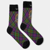 Chaussette Clan MacDonald de Clanranald Crest sur Tartan (Droite)