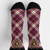 Chaussette Clan MacFarlane Crest sur le tatan de robe (Haut)