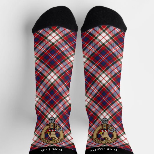 Chaussette Clan MacFarlane Crest sur le tatan de robe (Haut)