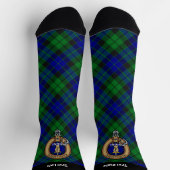 Chaussette Clan MacKay Crest sur Tartan (Haut)