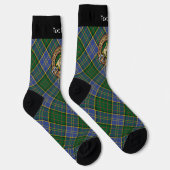 Chaussette Clan MacMillan Crest sur la chasse Tartan (Droite)