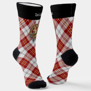Chaussette Clan MacPherson Crest sur la robe rouge Tartan Cha