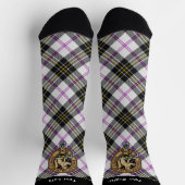 Chaussette Clan MacPherson Crest sur la robe Tartan Chaussett (Haut)