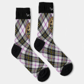 Chaussette Clan MacPherson Crest sur la robe Tartan Chaussett (Droite)