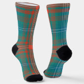 Chaussette Clan Plaid Wilson Orange Blue Check Tartan (Angulaire)