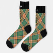 Chaussette Clan Pollock Crest sur les chaussettes de Tartan (Gauche)