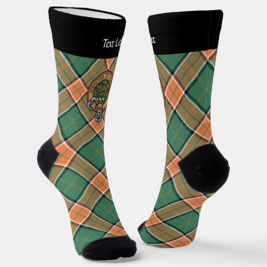 Chaussette Clan Pollock Crest sur les chaussettes de Tartan (Angulaire)
