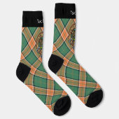 Chaussette Clan Pollock Crest sur les chaussettes de Tartan (Droite)